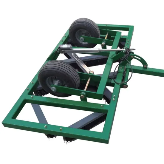 Adjustable Trailed Grass Brush for Efficient Lawn Debris Removal